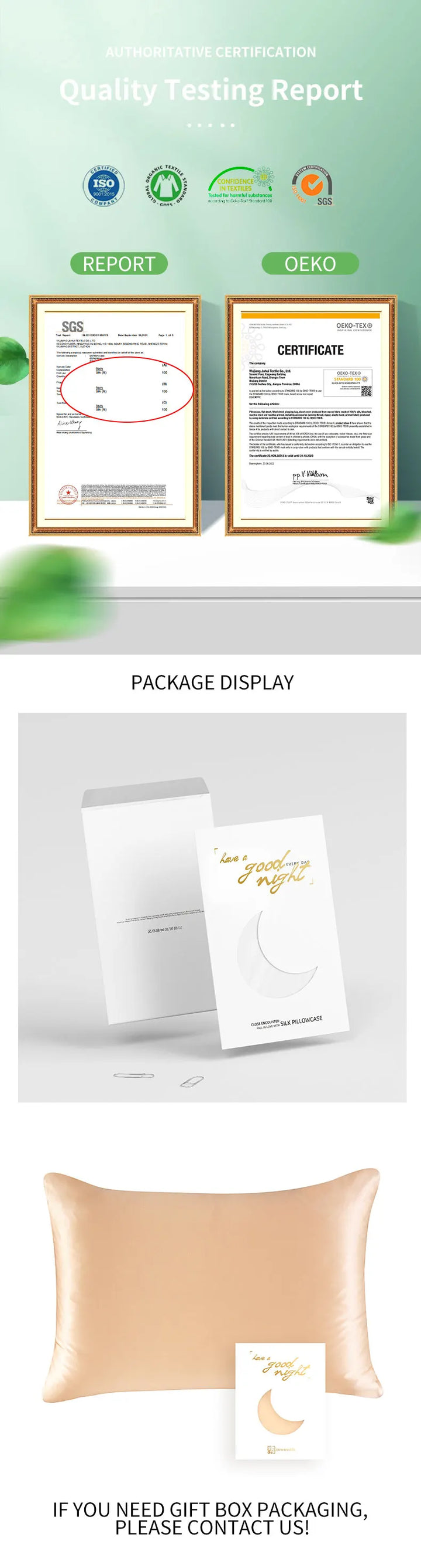 Lumiere Mulberry Silk Pillowcase