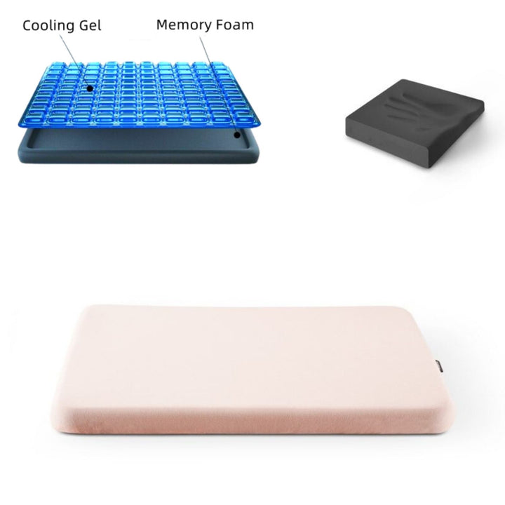 Cooling Gel / Memory Foam Double-Sided Seat Cushion