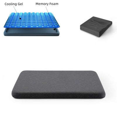 Cooling Gel / Memory Foam Double-Sided Seat Cushion