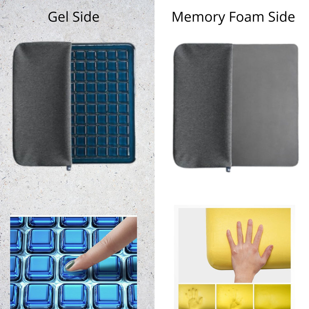 Cooling Gel / Memory Foam Double-Sided Seat Cushion